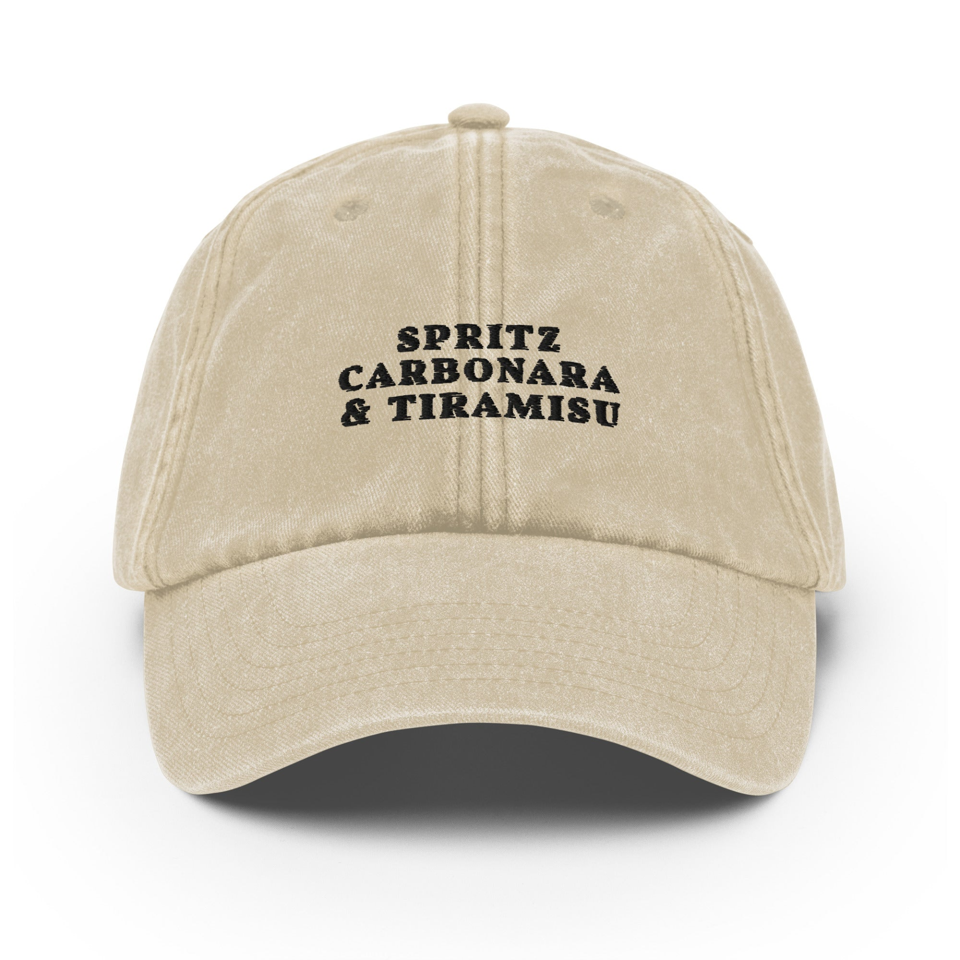 Spritz, Carbonara & Tiramisu - Embroidered Vintage Cap