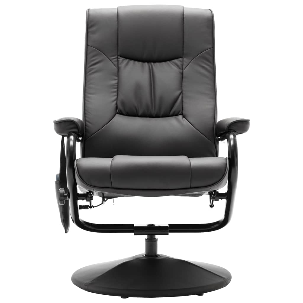 vidaXL Massage Recliner with Ottoman with Foot Stool