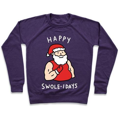 HAPPY SWOLE-IDAYS CHRISTMAS CREWNECK SWEATSHIRT - alanabud