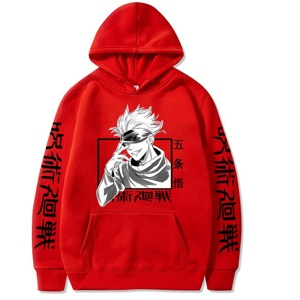 Jujutsu Kaisen Hoodie Hip Hop Anime Pullovers Tops Loose Long Sleeves Autumn Man Cloth