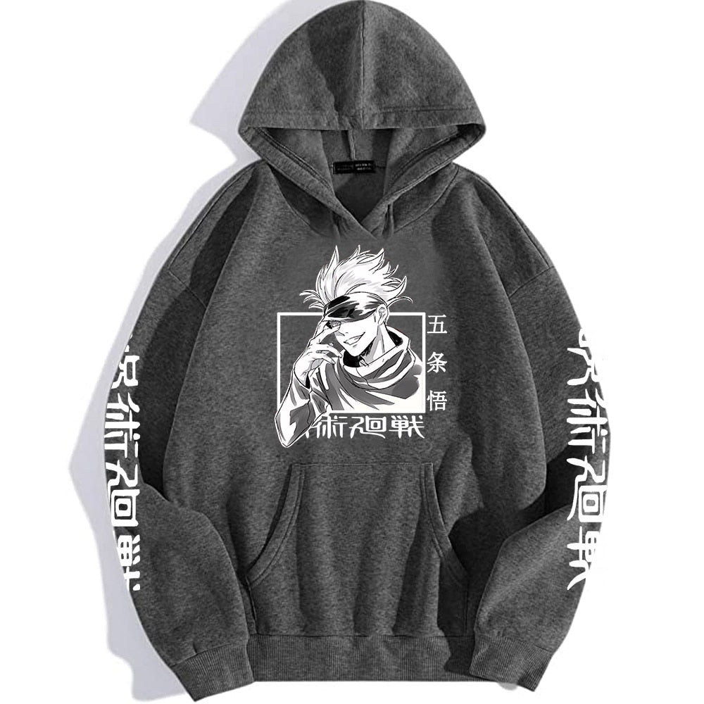 Jujutsu Kaisen Hoodie Hip Hop Anime Pullovers Tops Loose Long Sleeves Autumn Man Cloth