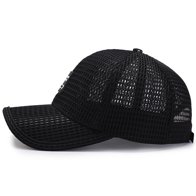 Top Level Summer Baseball Hat For Men Breathable Mesh Trucker Cap Fashion Curved Visor Casquette Homme Casual Women Sun Caps