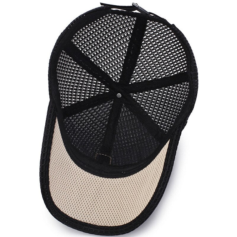 Top Level Summer Baseball Hat For Men Breathable Mesh Trucker Cap Fashion Curved Visor Casquette Homme Casual Women Sun Caps